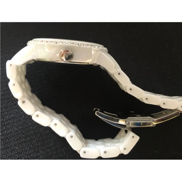 New Emporio Armani Ceramic Bracelet White Mother Of Pearl Dial Watch AR1477 - Picture 3 of 15